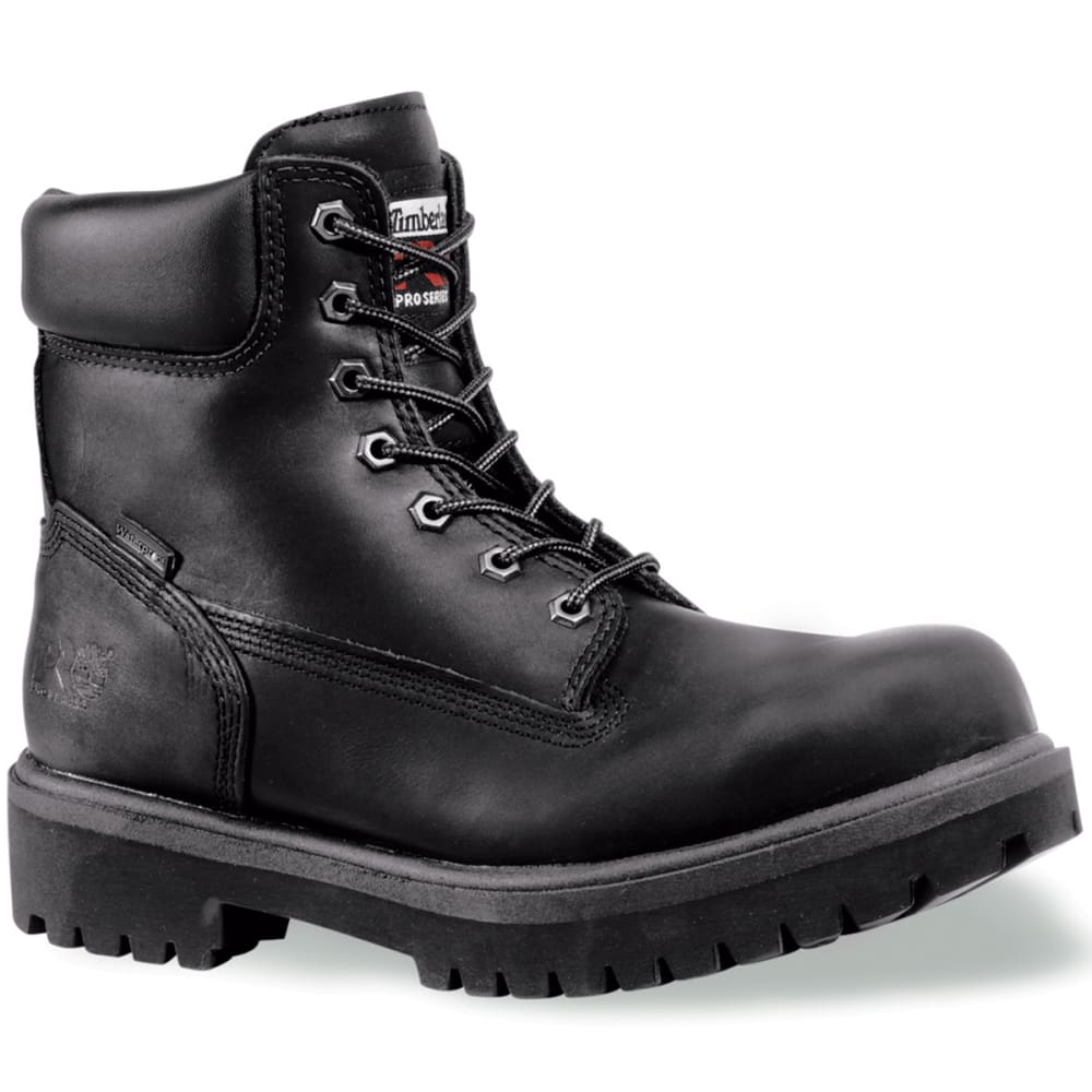 TIMBERLAND PRO Men's Soft Toe Waterproof Work Boots, Smooth Black, Wide ...