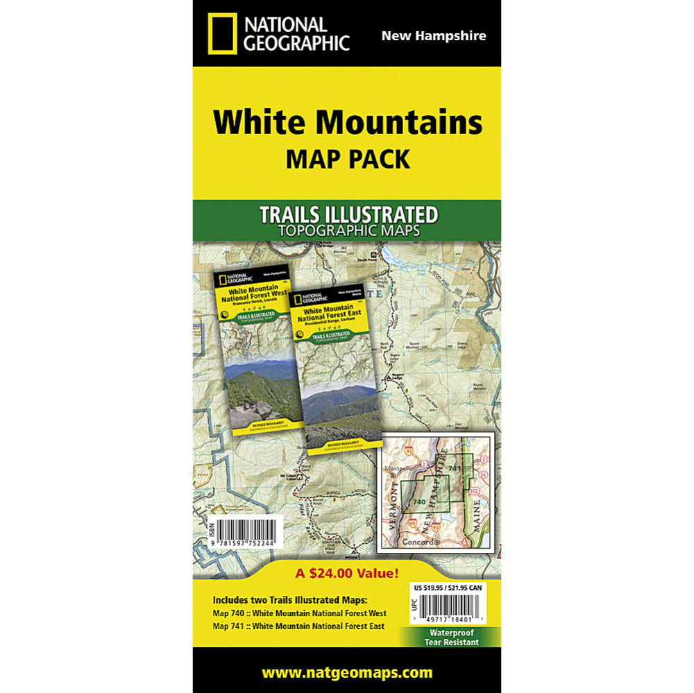 NATIONAL GEOGRAPHIC White Mountains Map Bundle NO SIZE