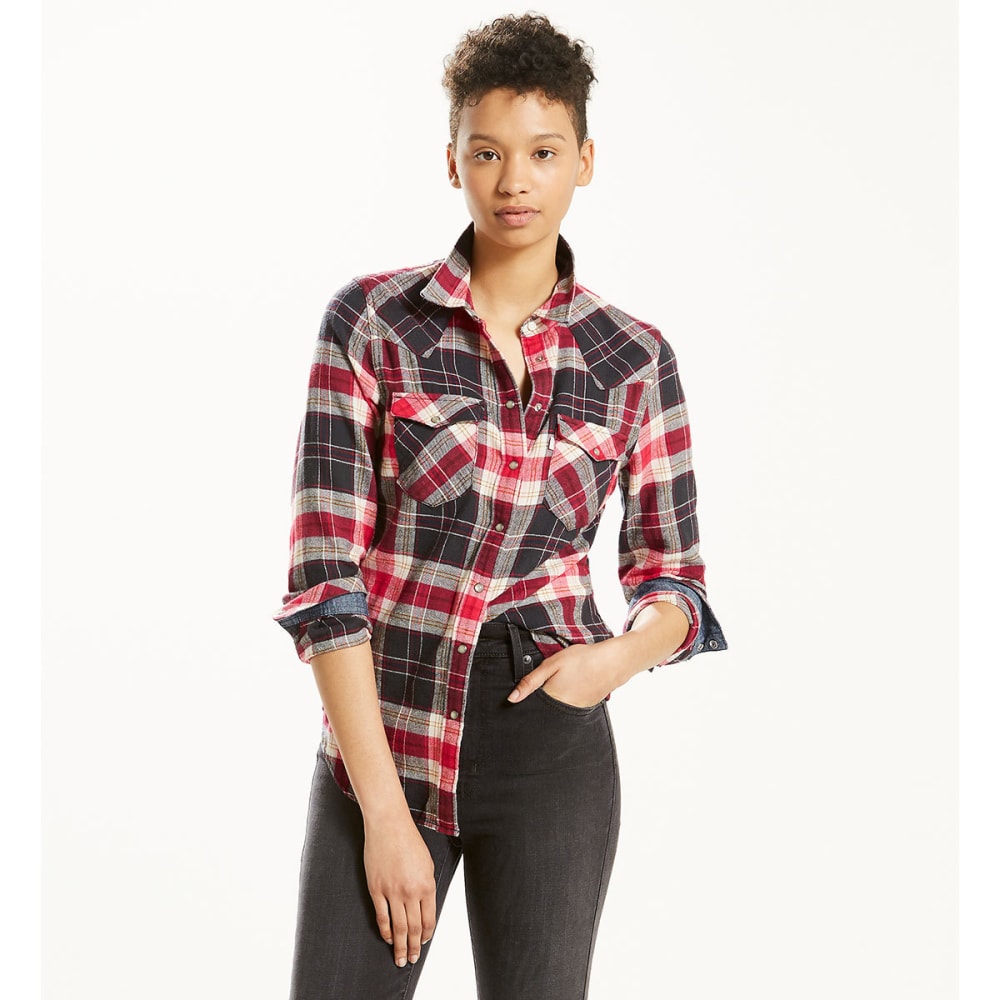 LEVI'S Women's Classic Western Plaid Shirt S