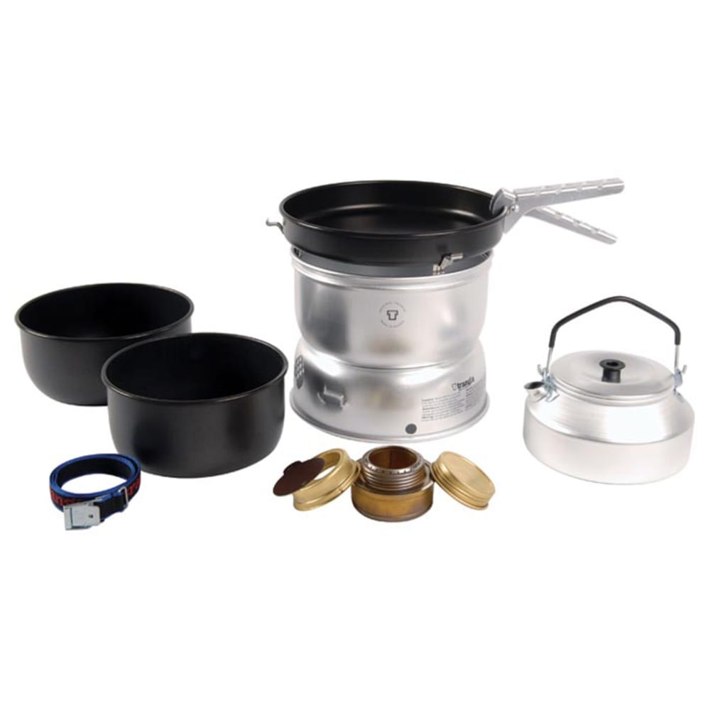TRANGIA 25-6 Ultralight Non-Stick Alcohol Stove Kit with Kettle and Windshields NO SIZE