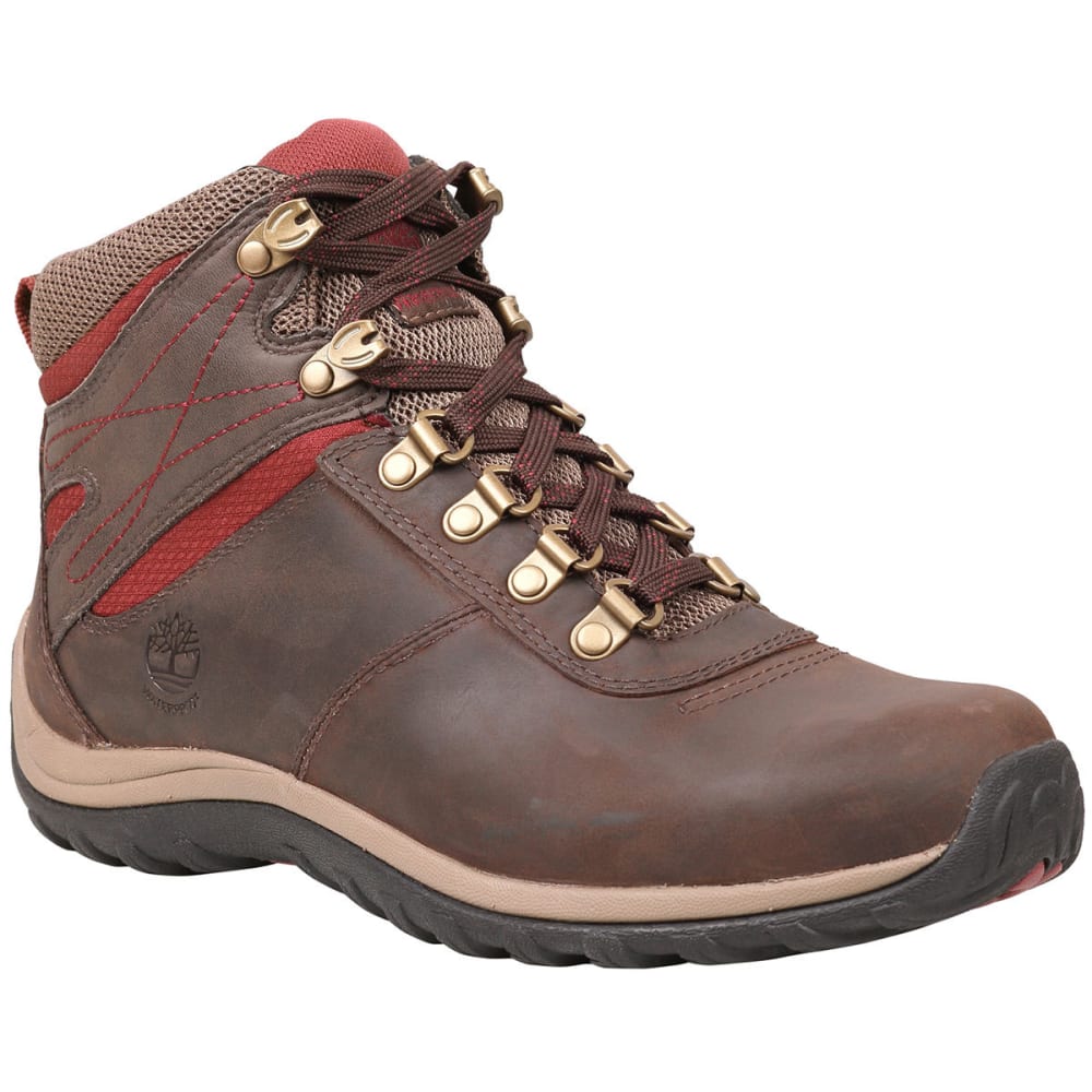 TIMBERLAND Women's Norwood Mid Waterproof Hiking Boots, Dark Brown Full Grain 11