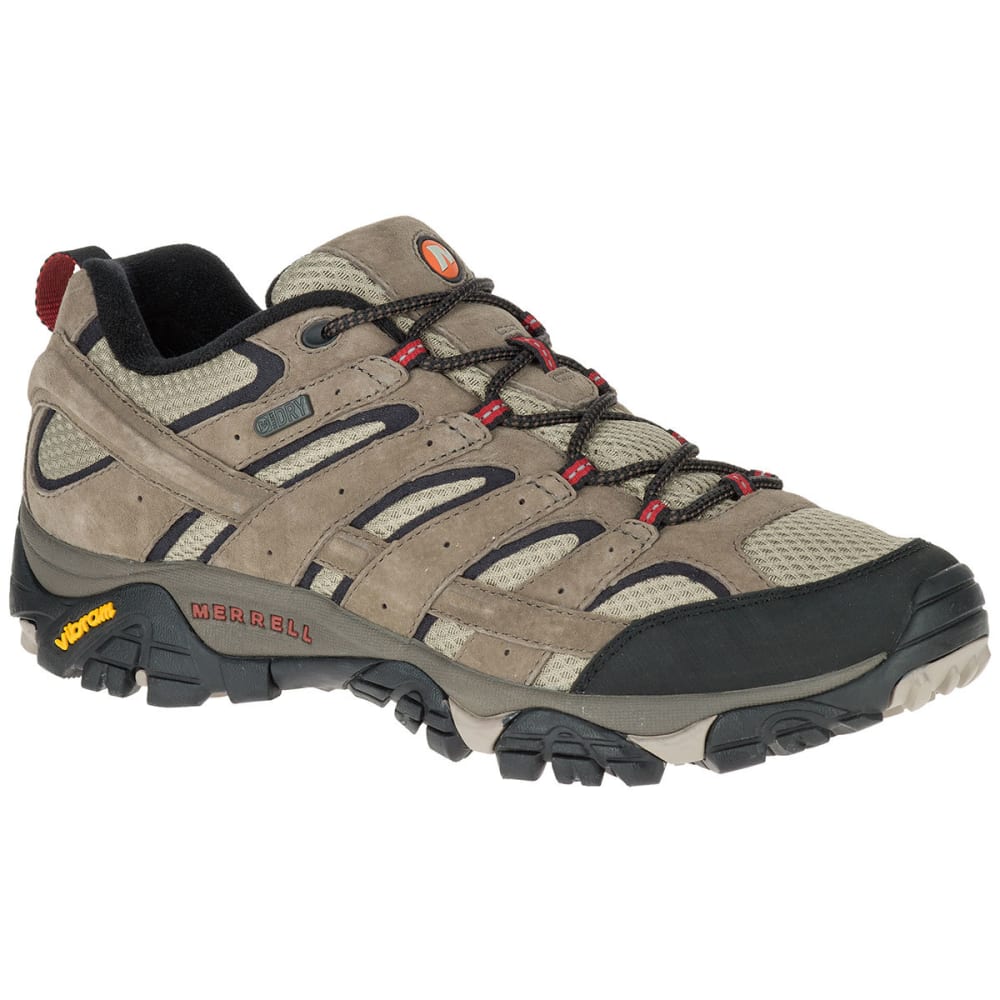 MERRELL Men's Moab 2 Waterproof Low Hiking Shoes, Bark Brown 7.5