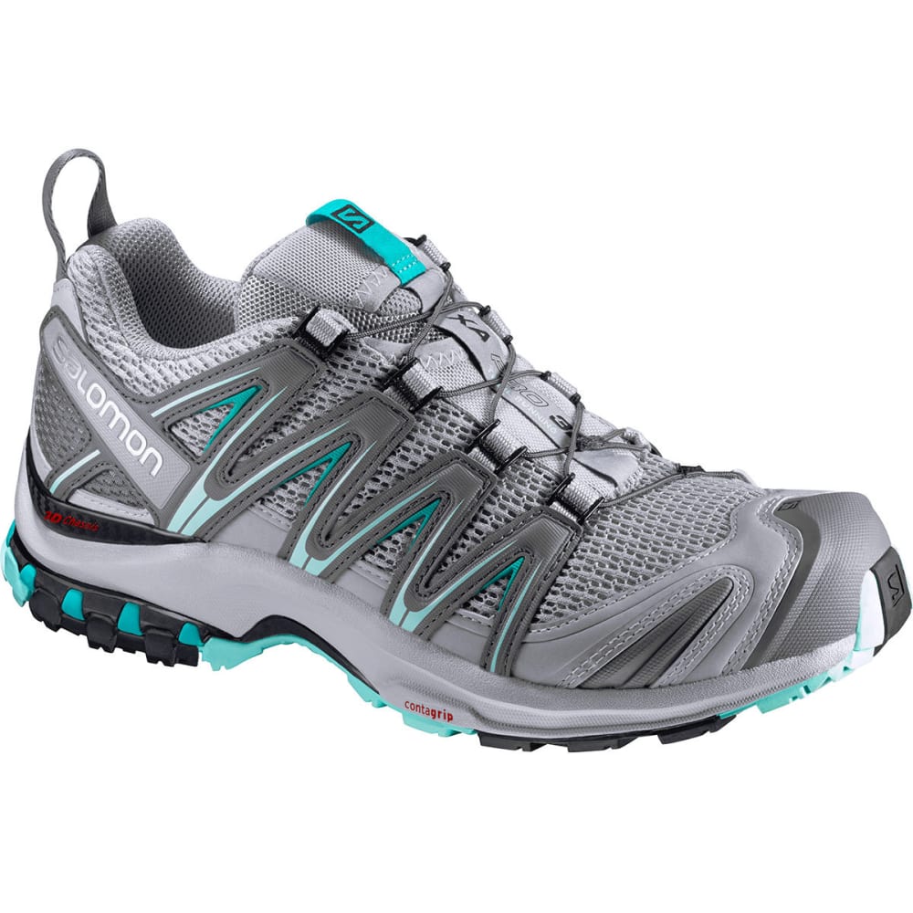 SALOMON Women's XA Pro 3D Trail Running Shoes, Quarry/Pearl Blue/Aruba Blue 6