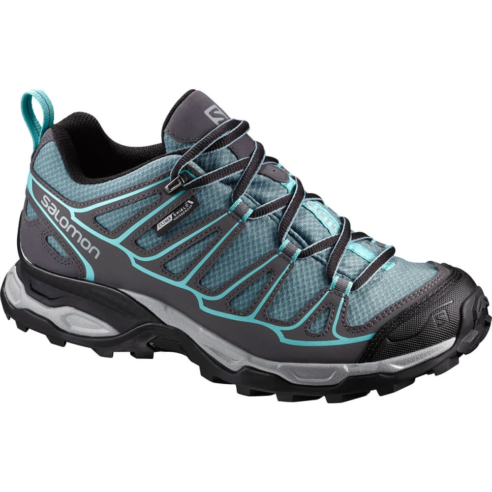 SALOMON Women's X Ultra Prime CS WP Hiking Shoes, Artic/Magnet/Aruba Blue 6