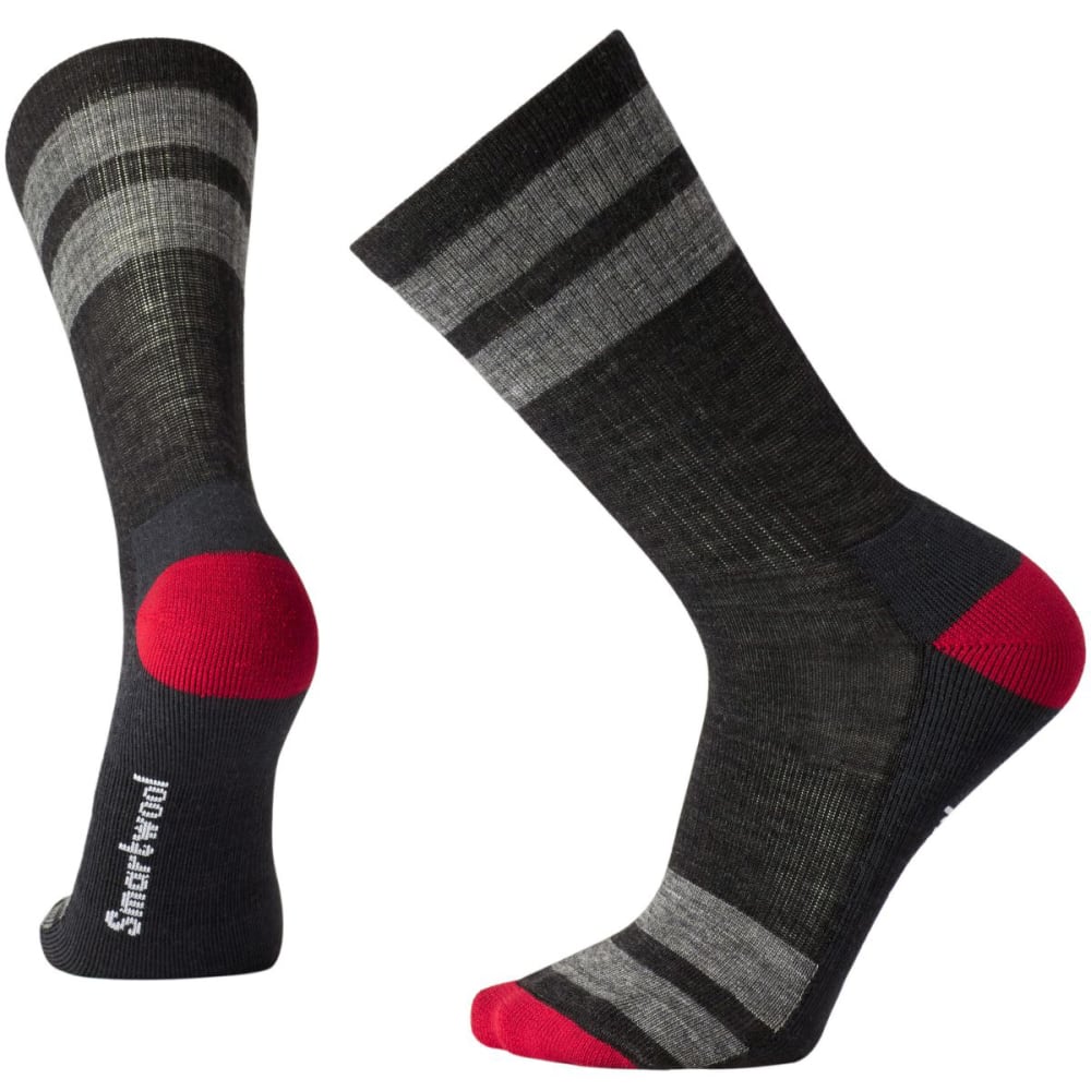 SMARTWOOL Men's Striped Hike Light Crew Socks M