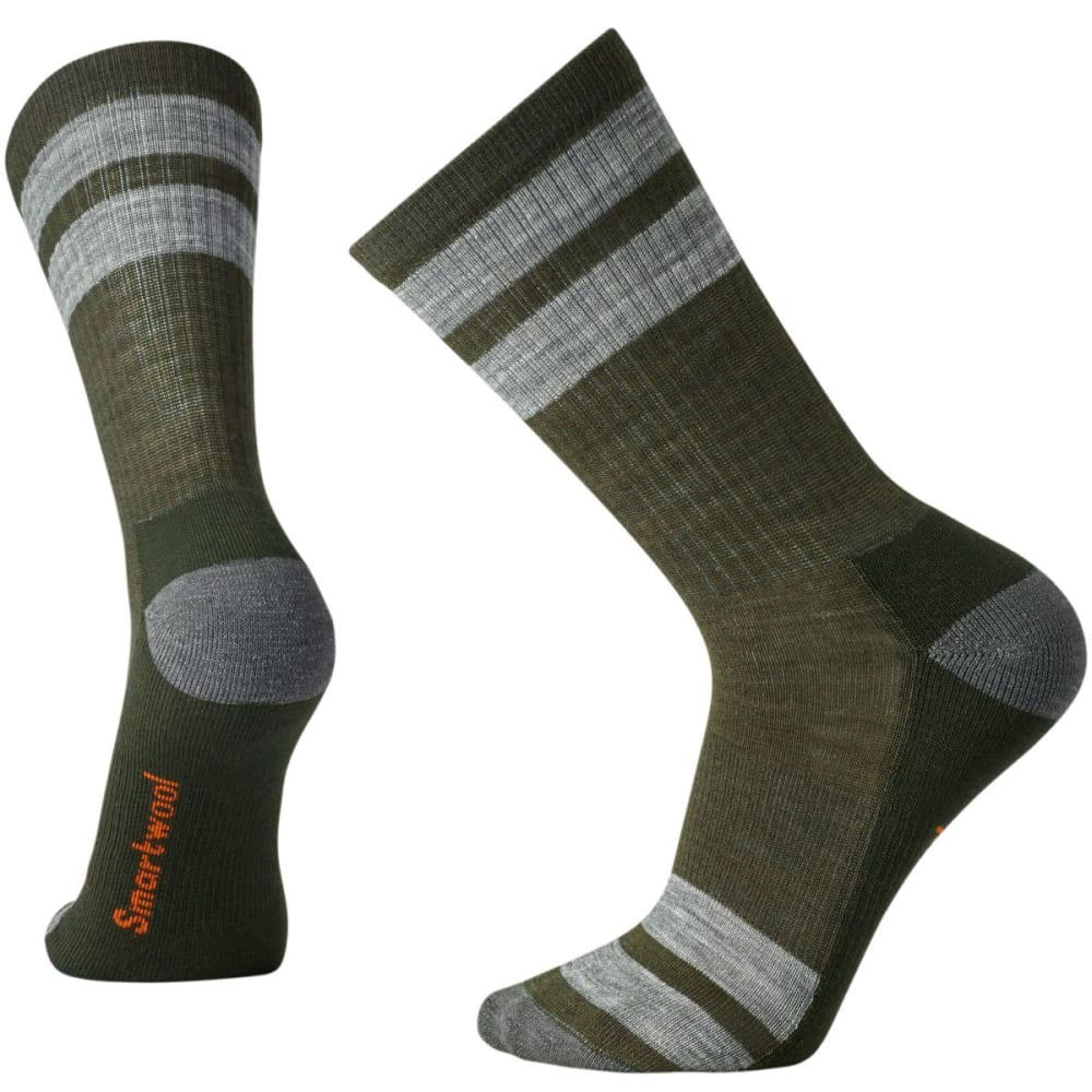 SMARTWOOL Men's Striped Hike Light Crew Socks M