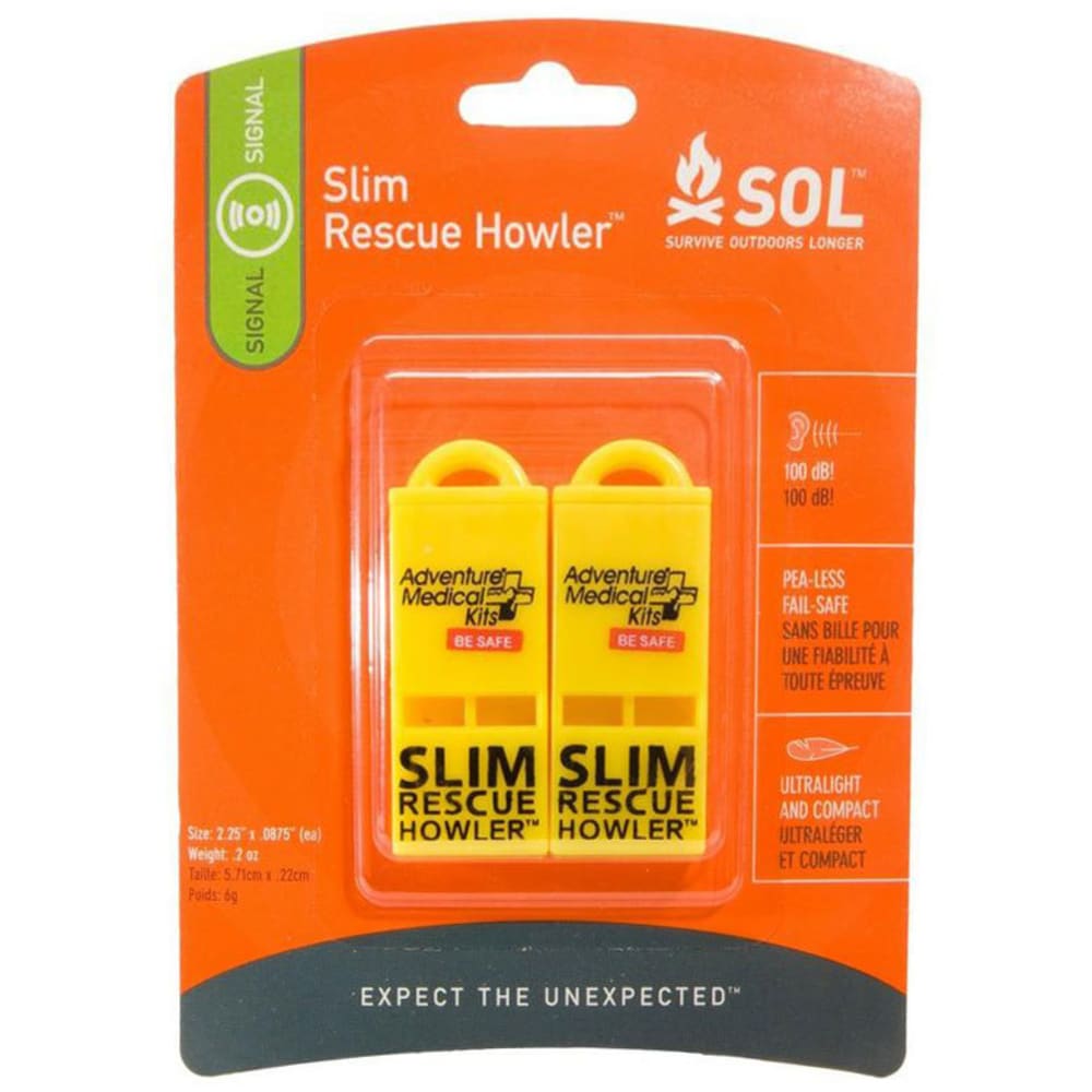 SOL Slim Rescue Howler Whistles NO SIZE
