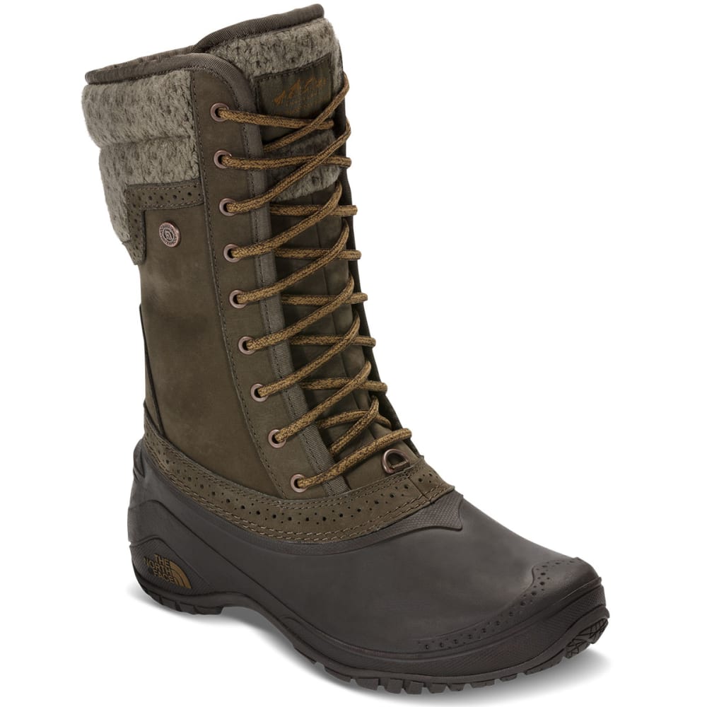 THE NORTH FACE Women's Shellista II Mid Waterproof Boots, Tarmac Green/Tapenade Green 6
