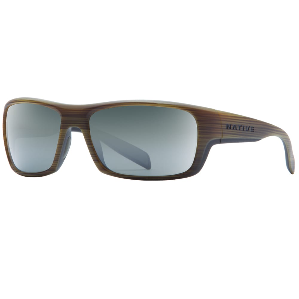 NATIVE EYEWEAR Eddyline Sunglasses, Wood, Silver Lens ONE SIZE
