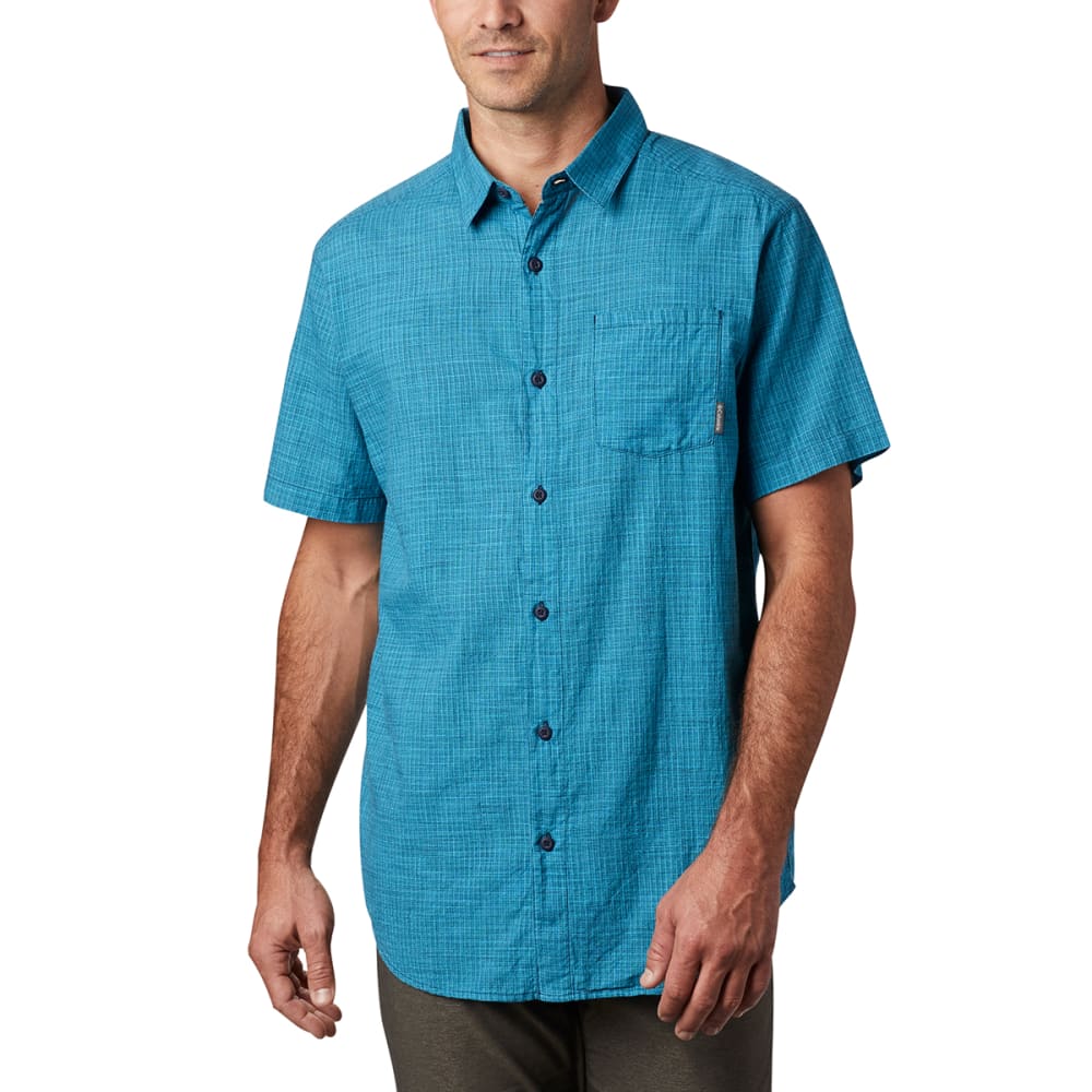 COLUMBIA Men's Under Exposure Yarn-Dye Short Sleeve Shirt S