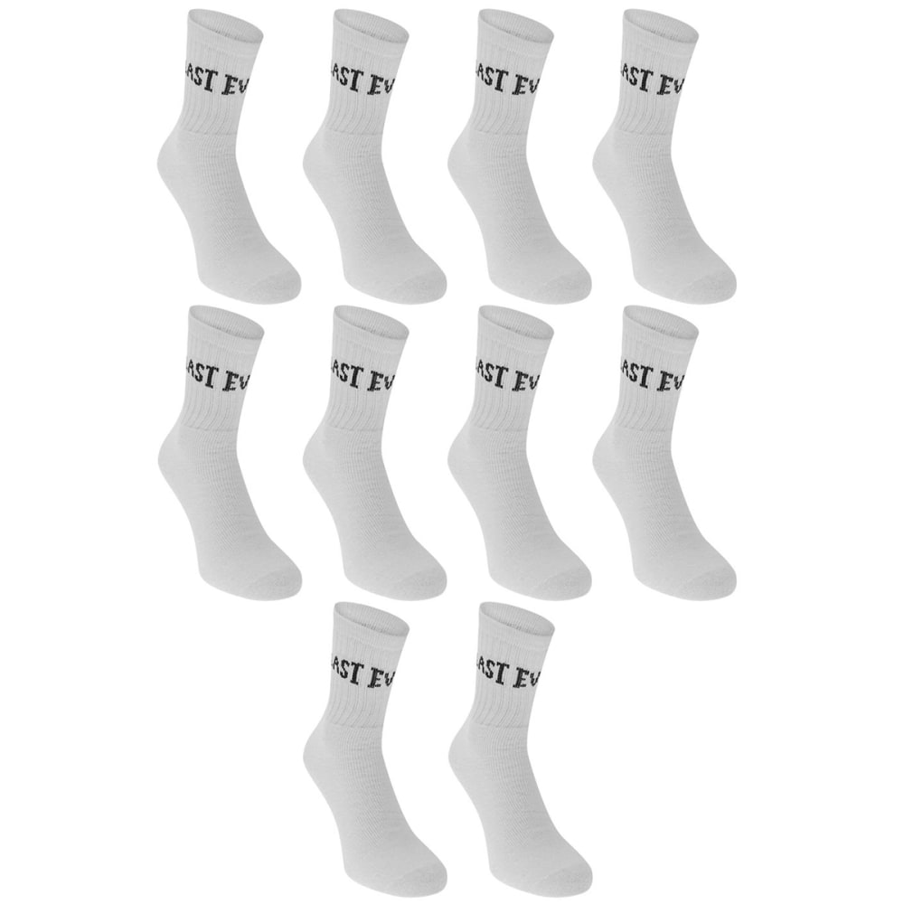EVERLAST Men's Crew Socks, 10-Pack 8-12