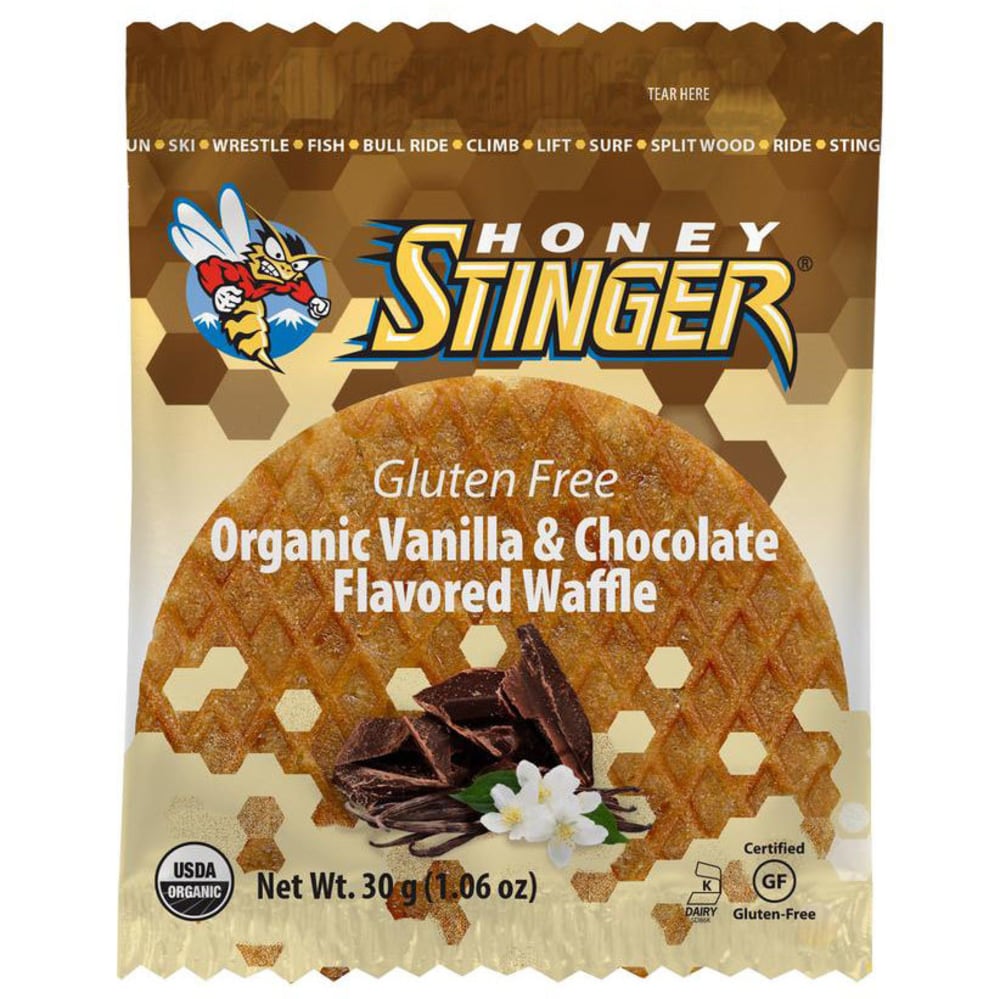 HONEY STINGER Vanilla & Chocolate Gluten Free Organic Waffle NO SIZE