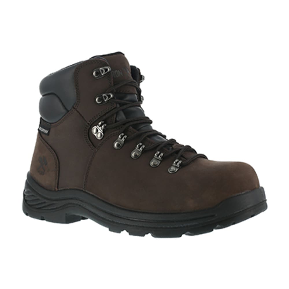 IRON AGE Men's Tiller Composite Toe 6 in. Plain Toe Waterproof Hiking Shoes, Brown 6