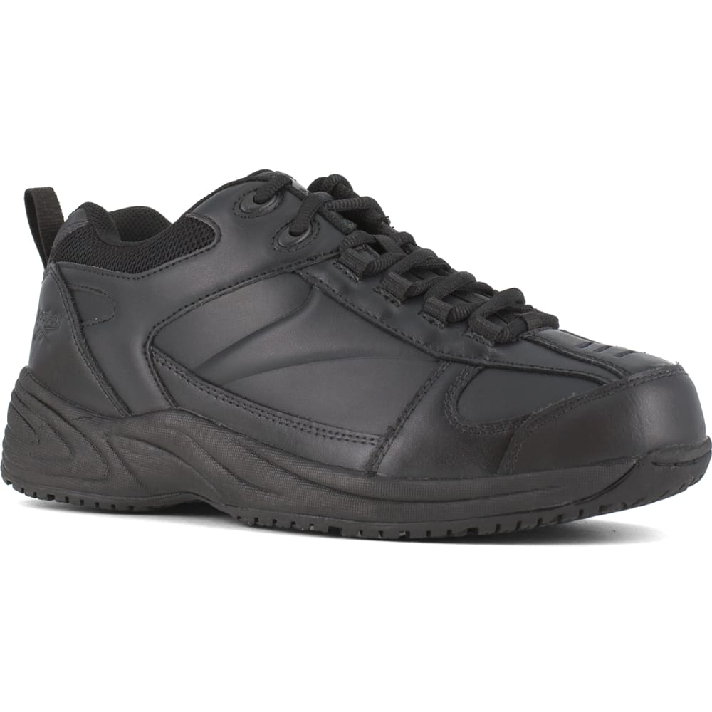 REEBOK WORK Men's Jorie Soft Toe Street Sport Jogger Oxford Sneaker, Black 6