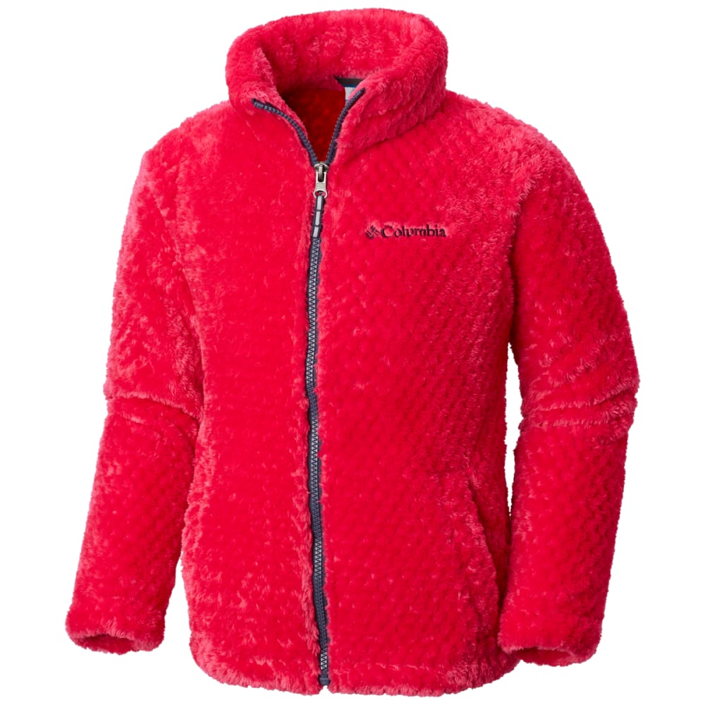 COLUMBIA Big Girls' Fluffy Fleece Full-Zip Jacket L