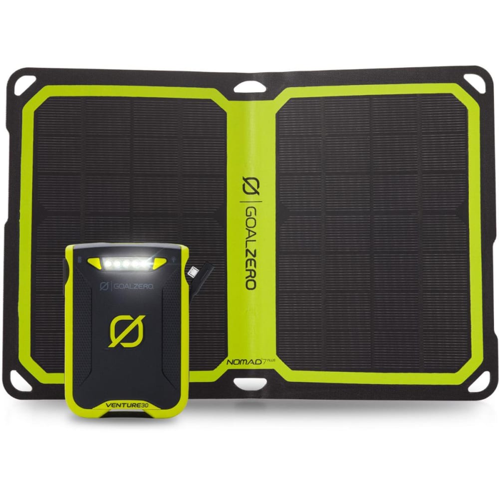 GOAL ZERO Venture 30 Power Bank + Nomad 7 Plus Solar Kit NO SIZE