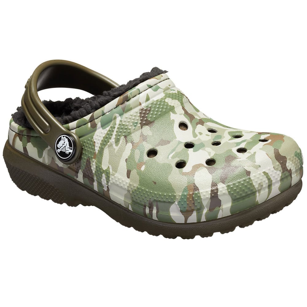 CROCS Boys' Classic Fuzz-Lined Graphic Clogs 9