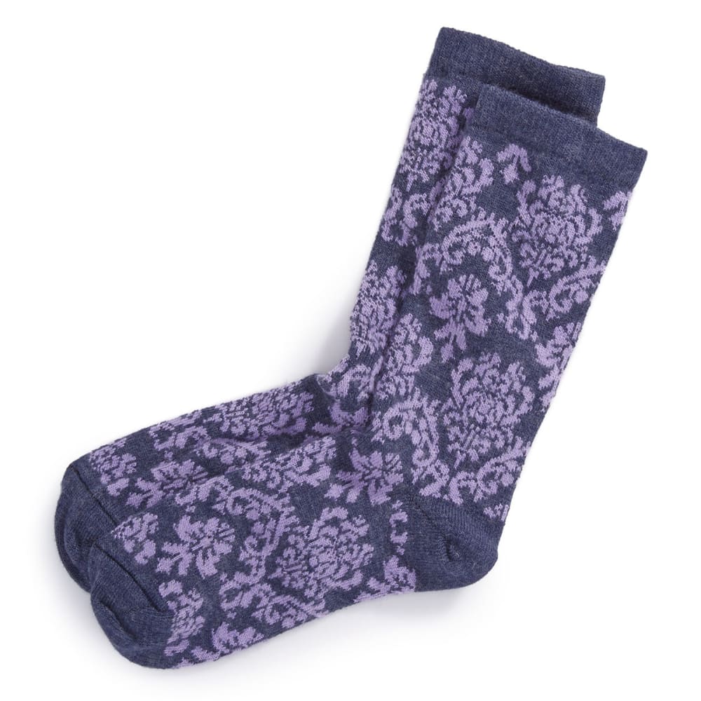 CAROLINA HOSIERY Women's Damask Crew Socks M