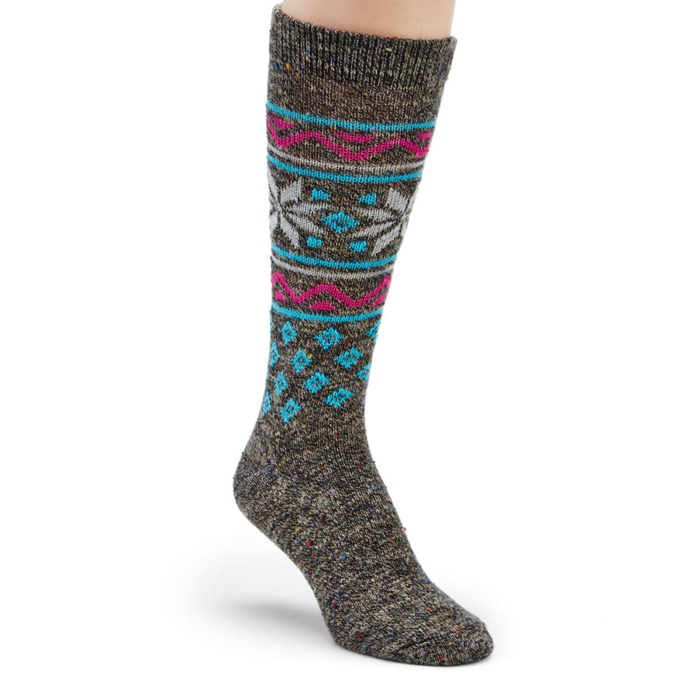 CAROLINA HOSIERY Women's Wintry Mix Crew Socks M