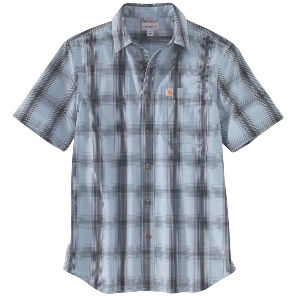 CARHARTT Men's Essential Plaid Open Collar Short-Sleeve Shirt - Eastern ...