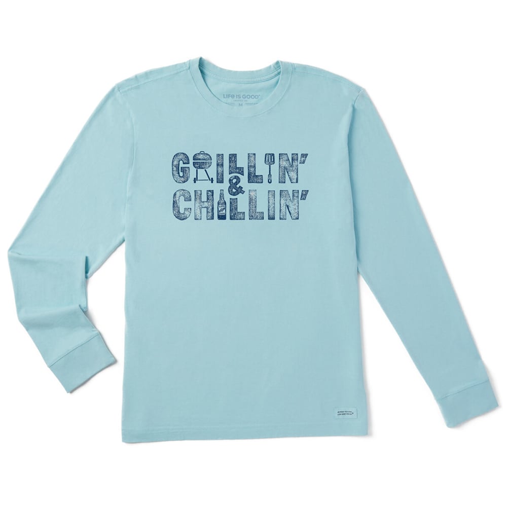 LIFE IS GOOD Men's Grillin And Chillin Long-Sleeve Crusher Tee M