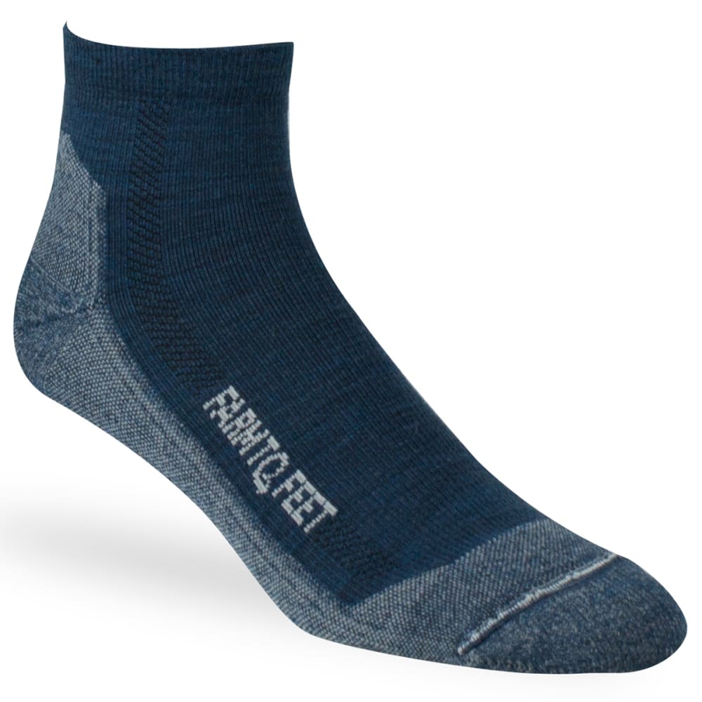 FARM TO FEET Men's Denver Quarter Crew Lightweight Technical Trail Socks XL