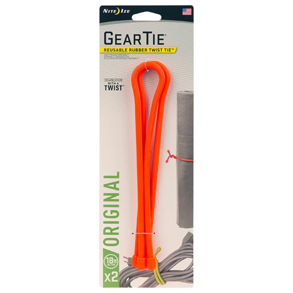 NITE IZE 18" Reusable Rubber Twist Tie, 2-Pack NO SIZE