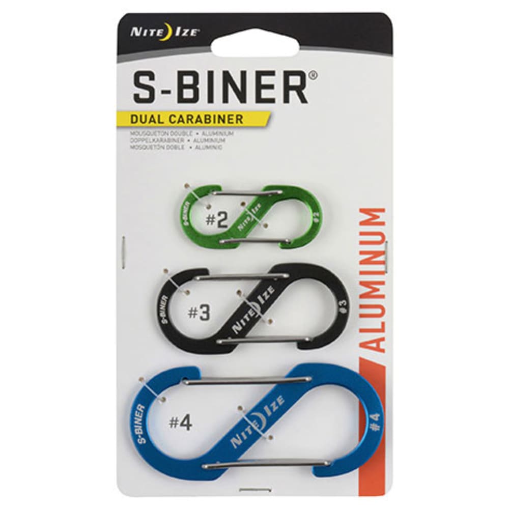 NITE IZE S-Biner Aluminum Dual Carabiner Combo, 3-Pack NO SIZE