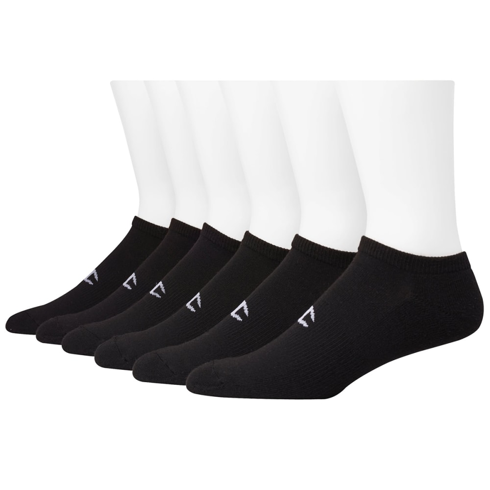 CHAMPION Men's Logo No-Show Socks, 6-Pack L