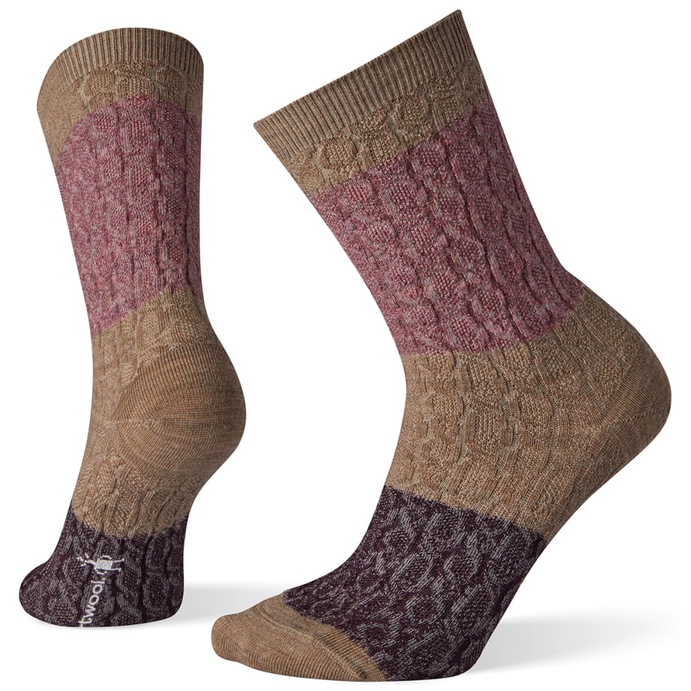 SMARTWOOL Women's Color Block Cable Crew Socks S
