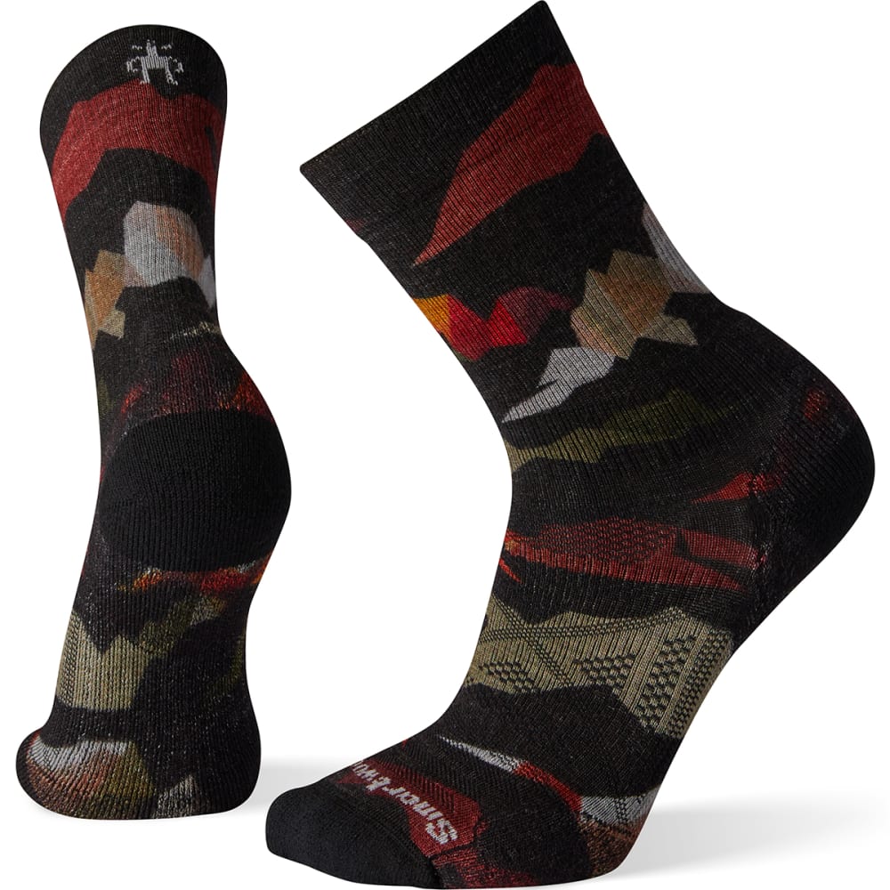 SMARTWOOL Men's PhD Outdoor Light Mountain Camo Crew Socks M