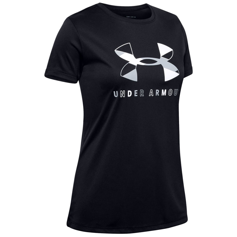 UNDER ARMOUR Girls' UA Tech Big Logo Short-Sleeve Tee S