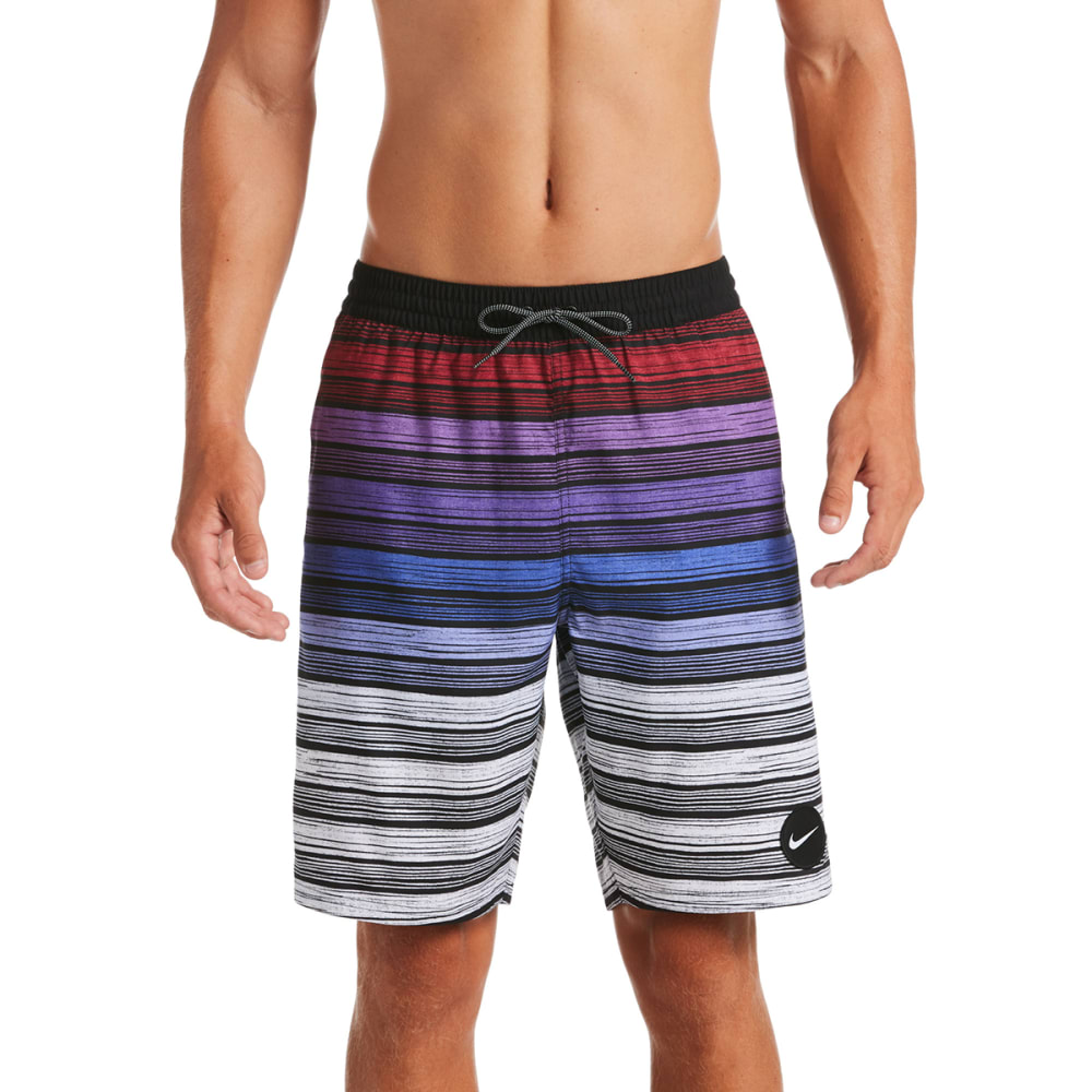 NIKE Men's Striped Breaker 9" Volley Swim Shorts L