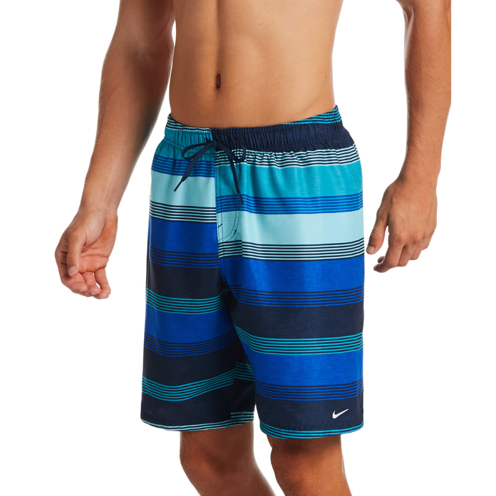 NIKE Men's Linen Stripe 9" Volley Swim Shorts S