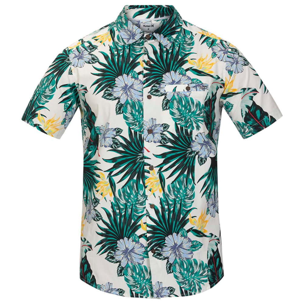 HURLEY Men's Short-Sleeve Lanai Stretch Button-Down S