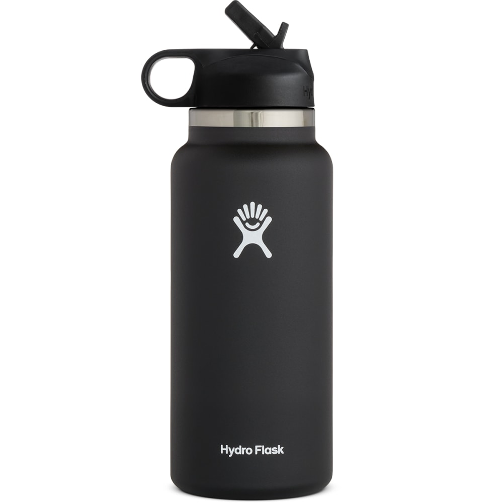 Hydro Flask 32oz Wide Mouth Water Bottle with Straw Lid, Mountain Design