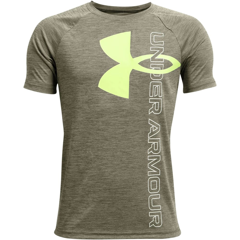 UNDER ARMOUR Boys' UA Tech Hybrid Short Sleeve Tee L