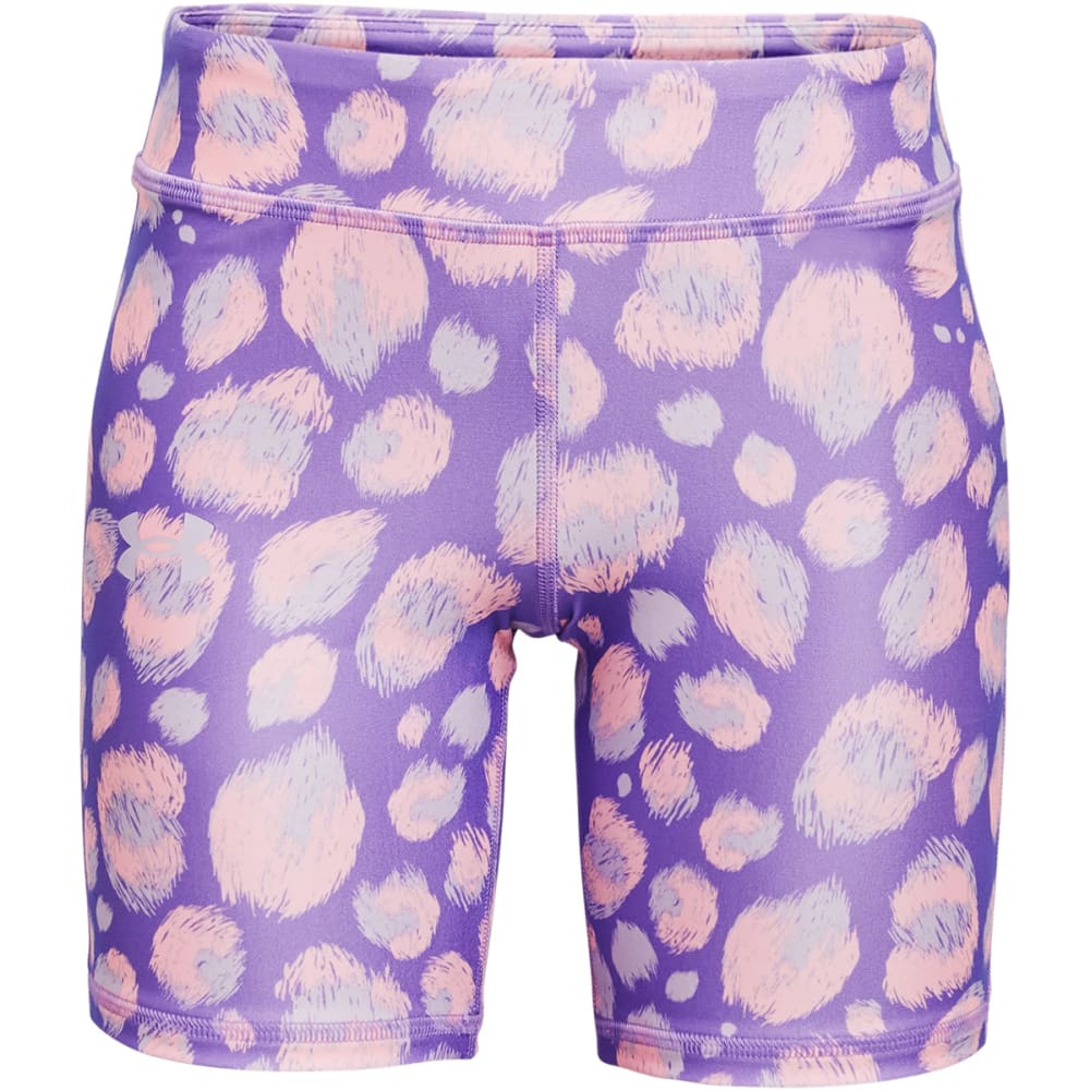UNDER ARMOUR Girls' HeatGear Armour AOP Bike Shorts S