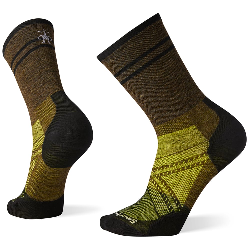 SMARTWOOL Men's PhD Cycle Ultra Light Pattern Crew Socks L