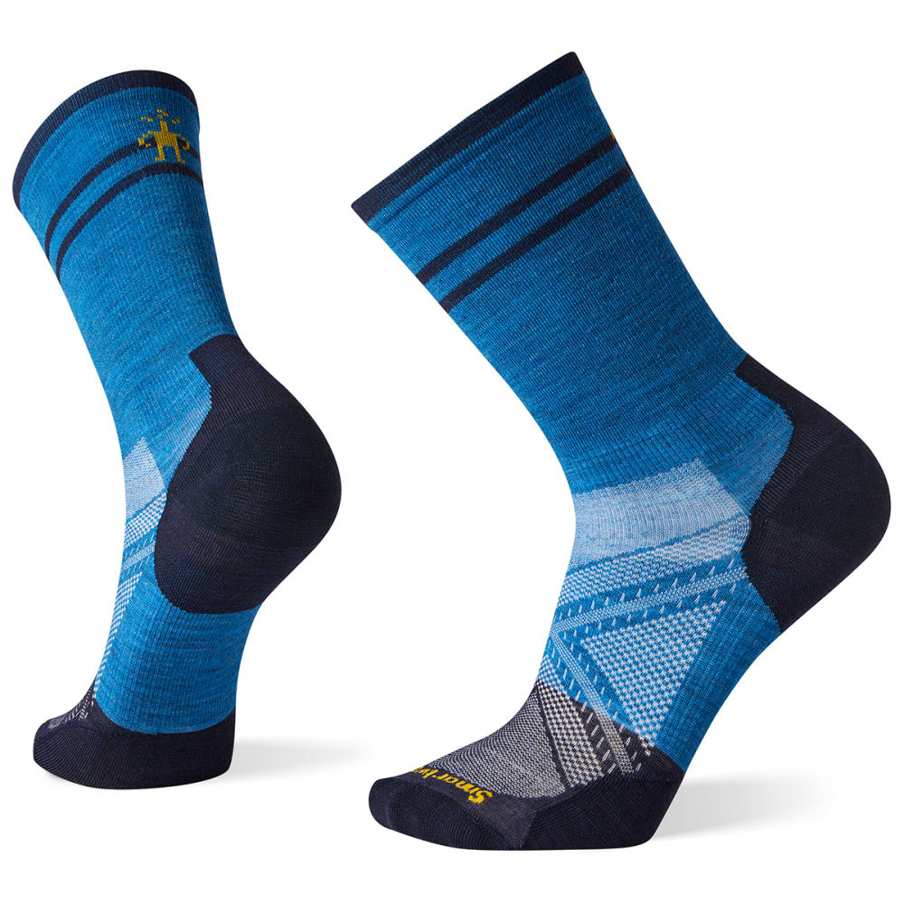 SMARTWOOL Men's PhD Cycle Ultra Light Pattern Crew Socks L