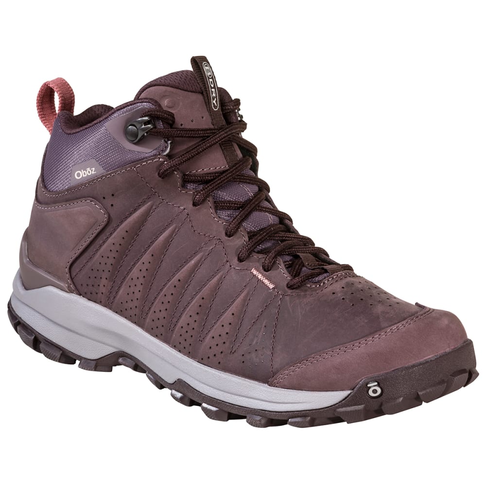 OBOZ Women's Sypes Mid Leather B-DRY Hiking Boot, Wide Width 6