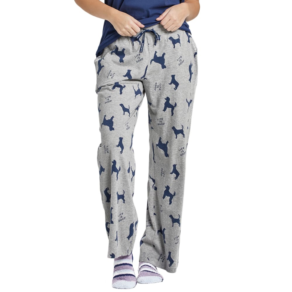 LIFE IS GOOD Women's Silhouette Dog Print Snuggle Up Sleep Pant S