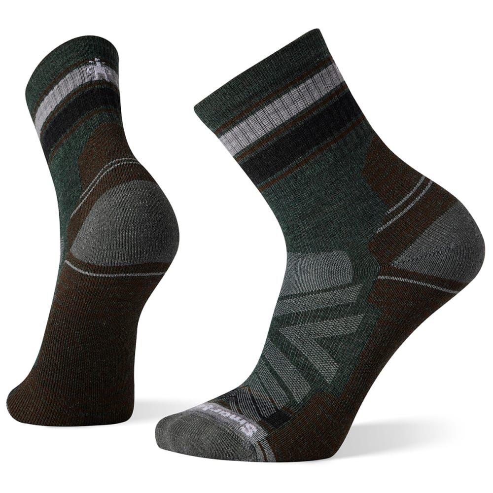 SMARTWOOL Men's Hike Light Cushion Striped Mid Crew Socks M