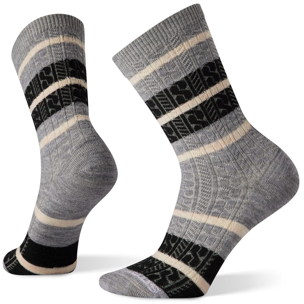 SMARTWOOL Women's Everyday Striped Cable Crew Socks S