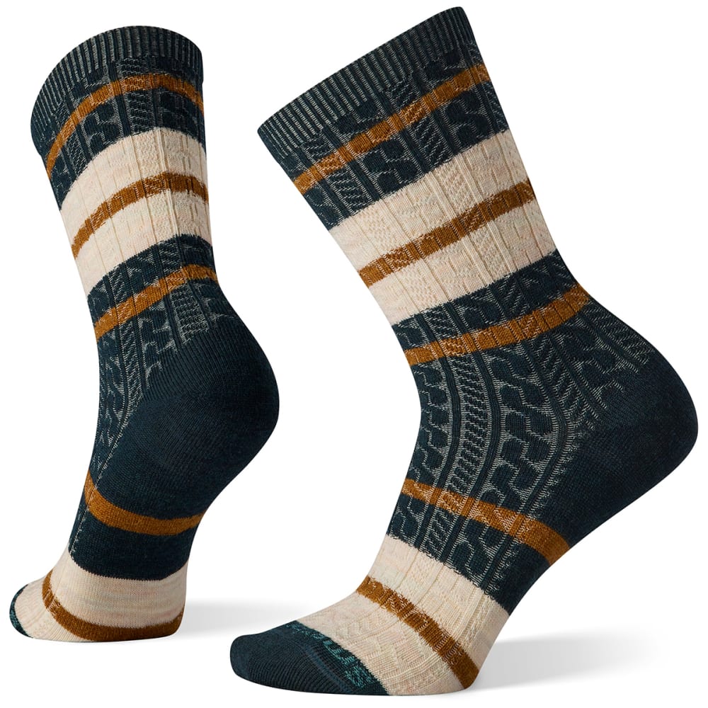 SMARTWOOL Women's Everyday Striped Cable Crew Socks S