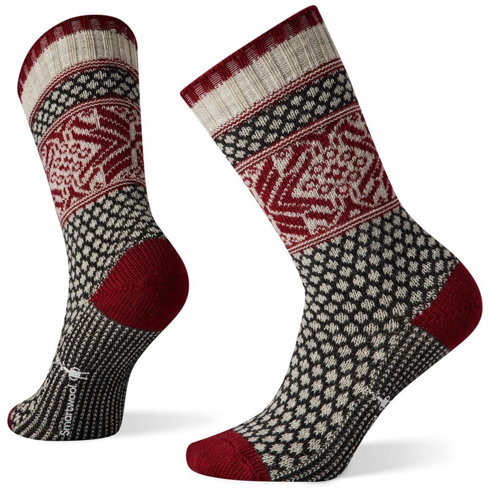SMARTWOOL Women's Everyday Popcorn Snowflake Pattern Crew Socks S