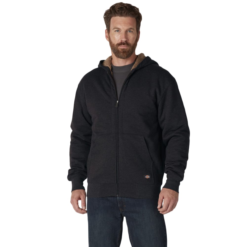 DICKIES Men's Sherpa Lined Full Zip Fleece Hoodie L