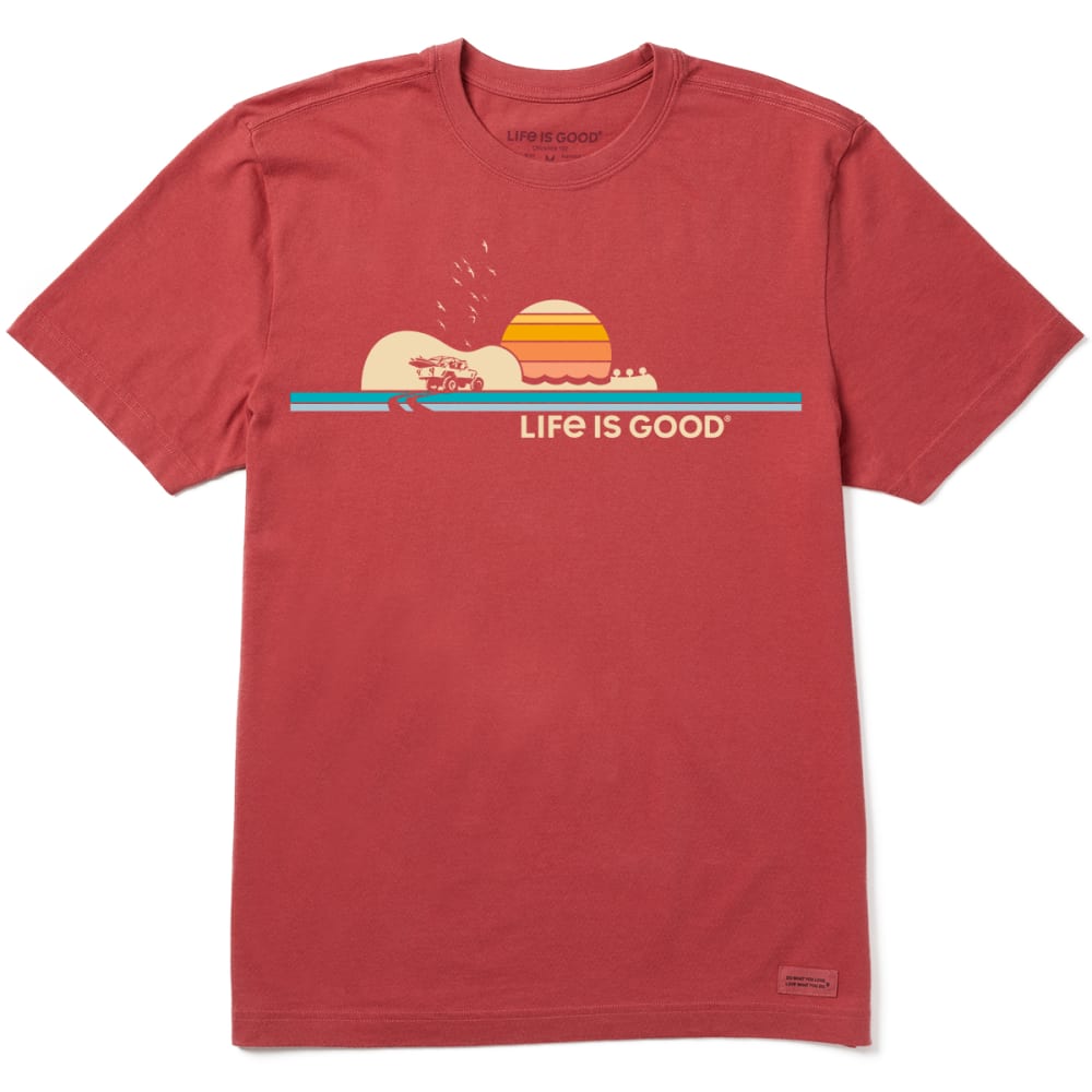 LIFE IS GOOD Men's Beach Music Stripes Crusher Tee M