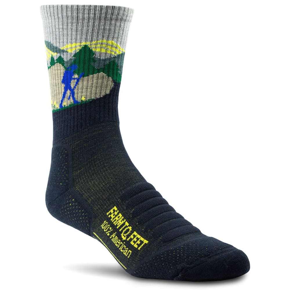 FARM TO FEET Men's Blue Ridge 3/4 Crew Sock S