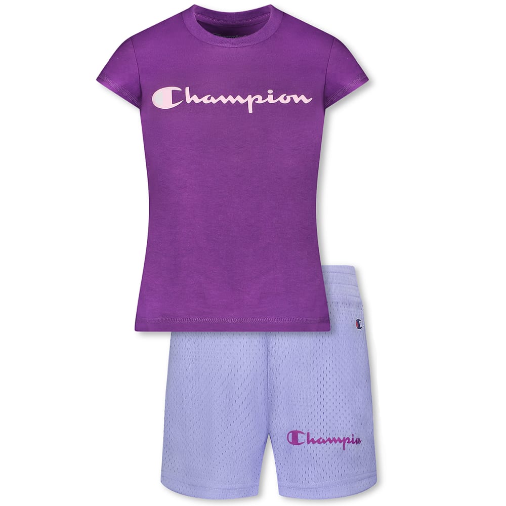 CHAMPION Girls' 4-6x 2-Piece Tee and Shorts Set 4